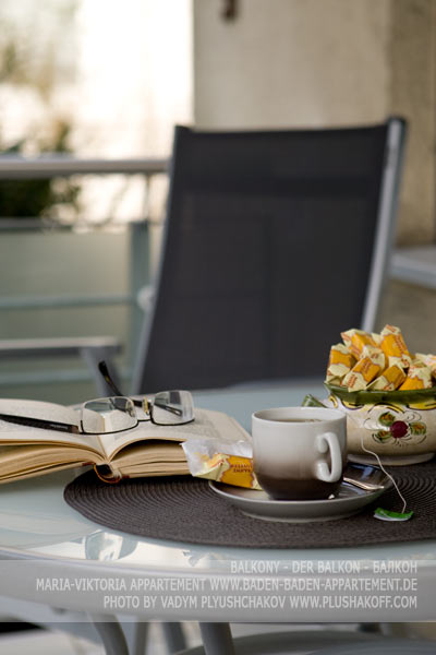 balkony, der balkon, балкон- Maria-Viktoria-Appartement in Baden-Baden